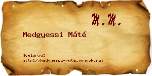Medgyessi Máté névjegykártya